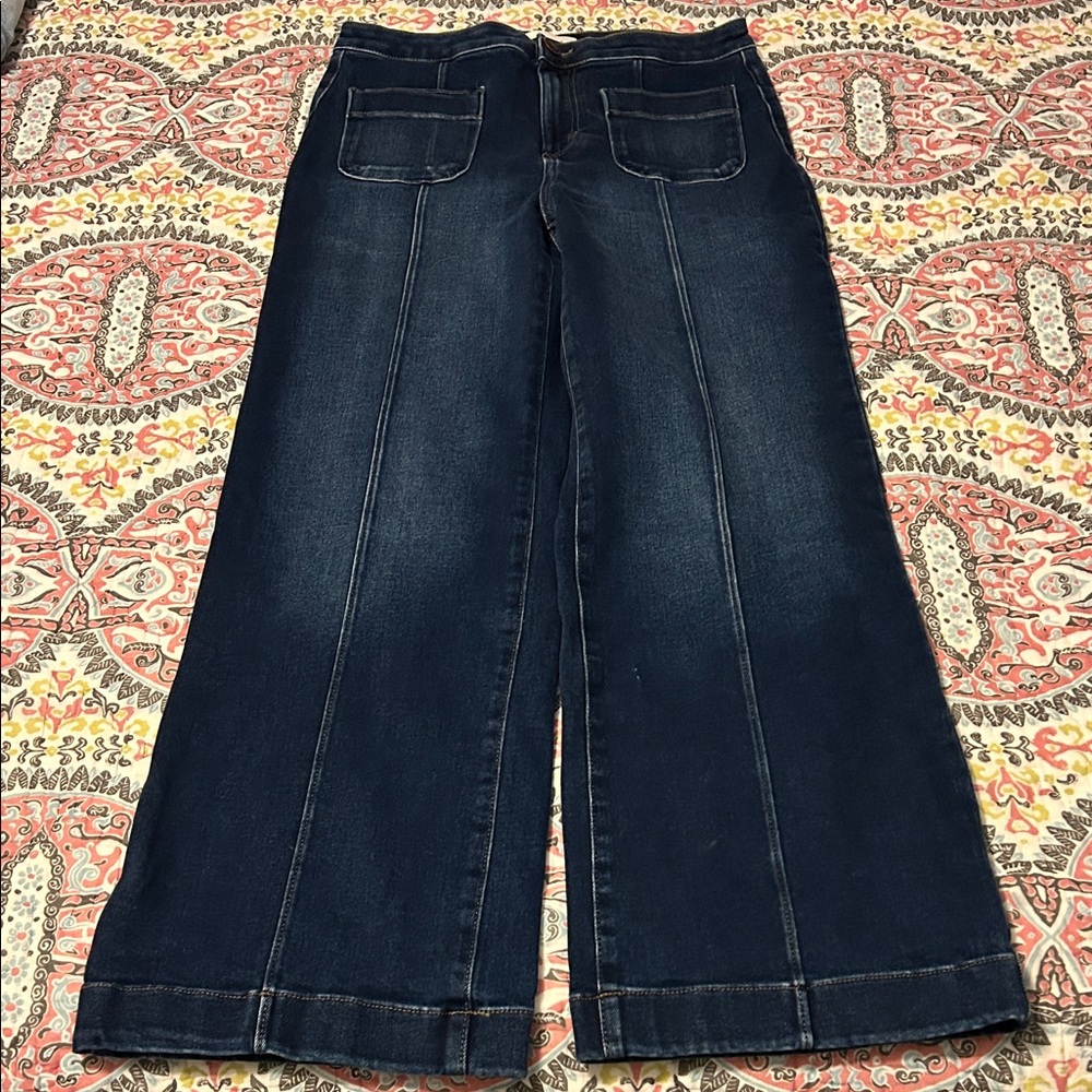 LC Lauren Conrad Dark Blue Wide Leg Jeans